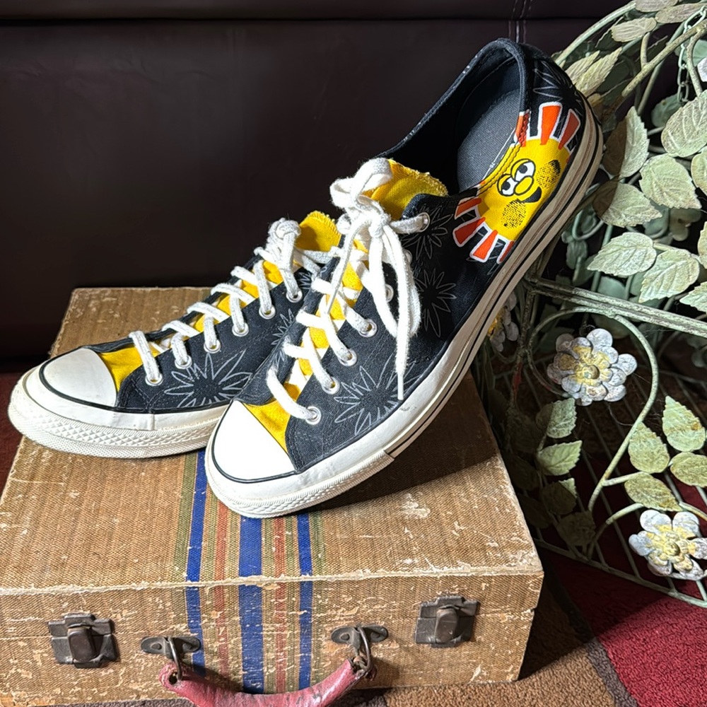 Converse All Stars Chuck Taylor Sun Black Yellow Vintage Reissue 13 Men’s